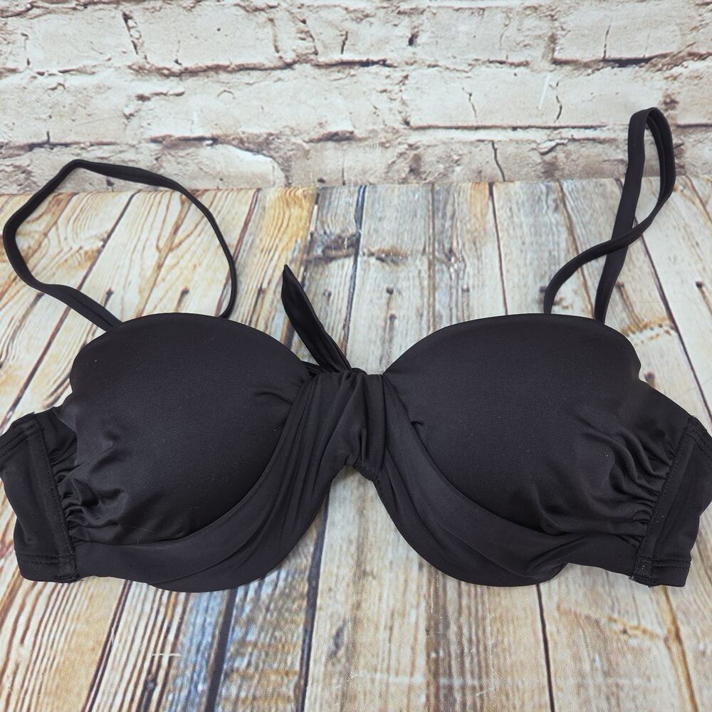 A Che Swim Top Size T4 Halter Black NEW 32DD 34D 36C 38B